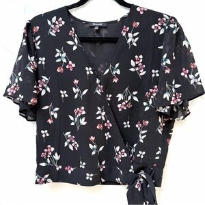 Madewell Botanical Print Wrap Top [M]